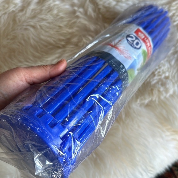 Bright blue hanging drying rack for clothes. Never opened. 17” long. Lightweight - Picture 3 of 7